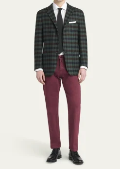 KitonMen's Cotton Stretch Slim Five-Pocket Pants