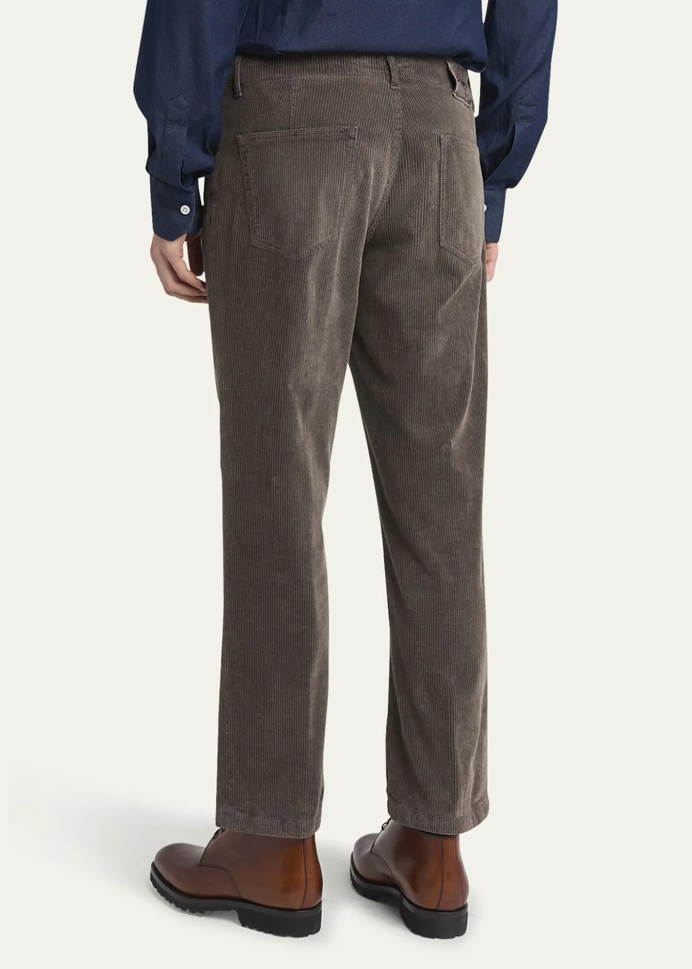 KitonMen's Cotton Stretch Straight Leg Five-Pocket Pants