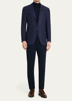 KitonMen's Glen Plaid Cashmere Sport Coat