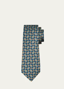 KitonMen's Intricate Medallion Silk Tie