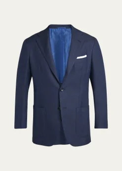KitonMen's Micro-Herringbone Single-Breasted Sport Coat