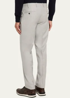 KitonMen's 15 Micron Flat-Front Trousers