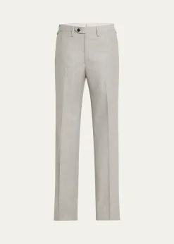 KitonMen's 15 Micron Flat-Front Trousers
