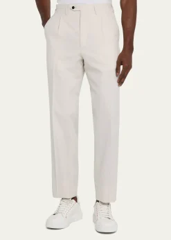 KitonMen's Pleated Twill Pants