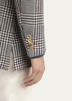 KitonMen's Prince of Wales Cashmere and Linen Sport Coat