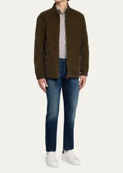 KitonMen's Quilted Bomber Jacket