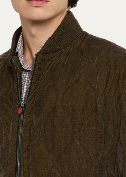 KitonMen's Quilted Bomber Jacket
