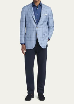 KitonMen's Straight Leg Cotton-Stretch Five-Pocket Pants