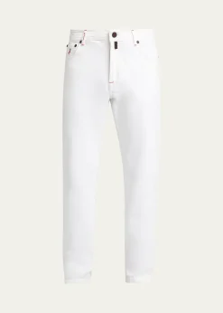 KitonMen's Straight Leg Cotton-Stretch Five-Pocket Pants