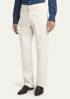 KitonMen's Straight Leg Cotton-Stretch Pants