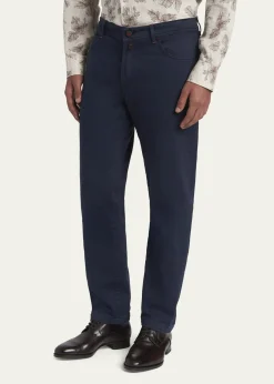 KitonMen's Straight Leg Cotton-Stretch Five-Pocket Pants