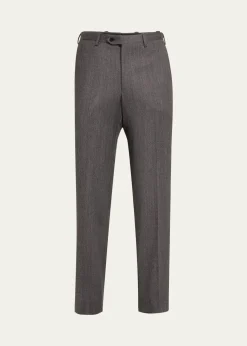 KitonMen's Textured Grey Suit Trousers