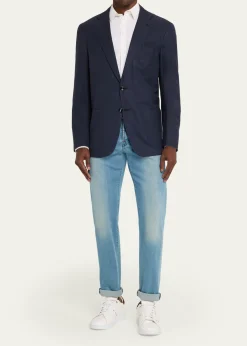 KitonMen's Washed Cashmere Single-Breasted Jacket