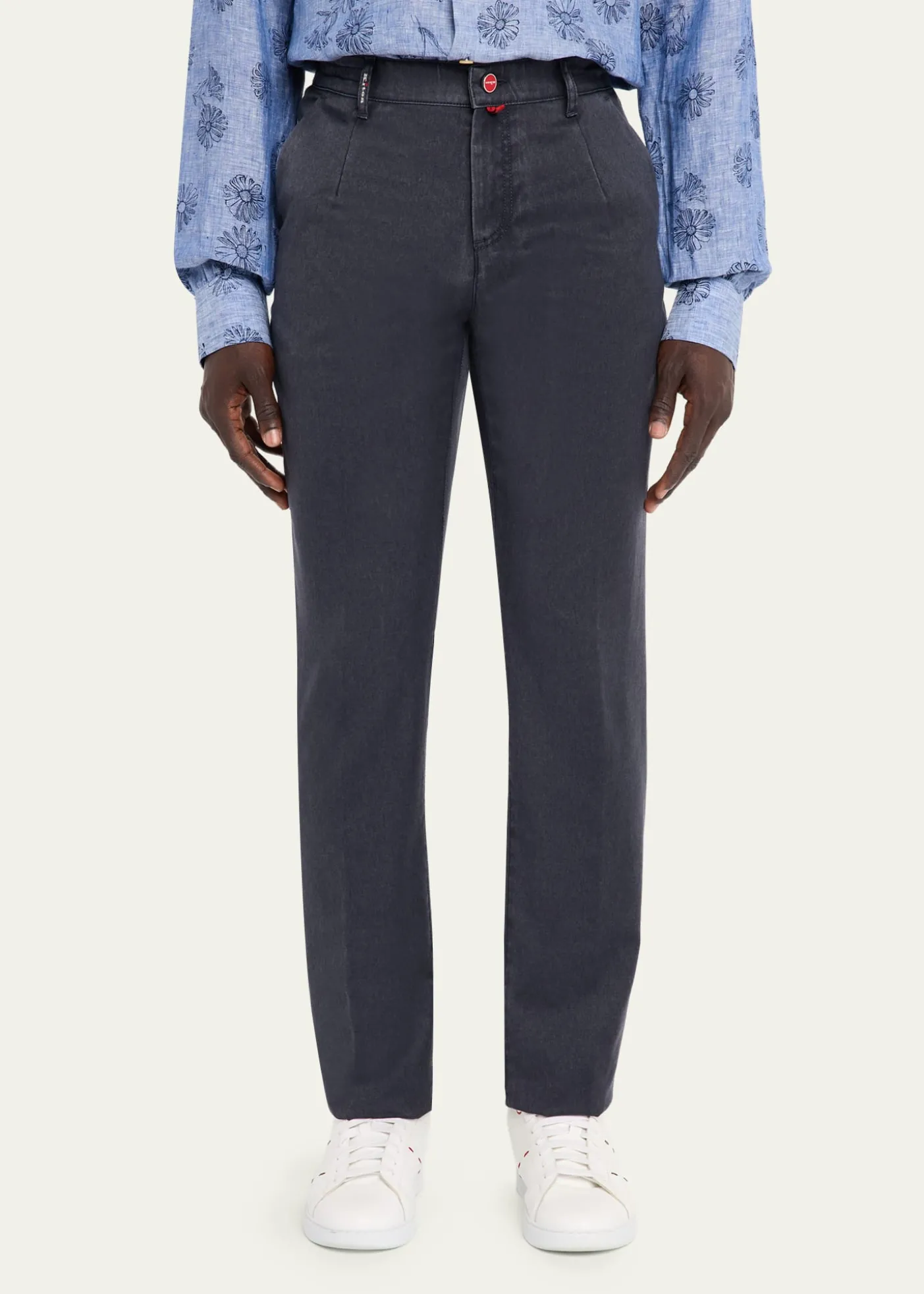 KitonMen's Washed-Effect Wool Four-Pocket Pants