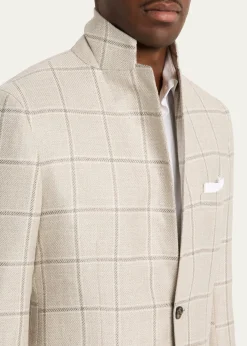 KitonMen's Windowpane Sport Jacket