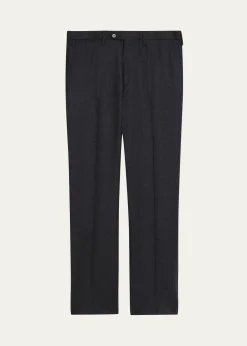 KitonMen's Wool and Cashmere Flat-Front Pants