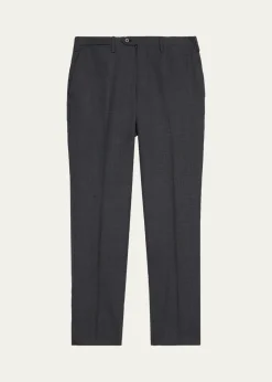KitonMen's Wool Twill Flat-Front Trousers