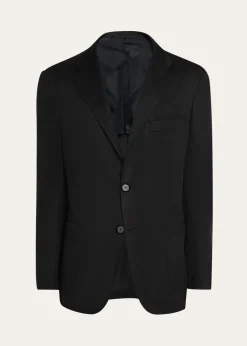 KNTMen's 14-Micron Wool Single-Breasted Sport Coat