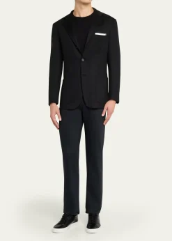 KNTMen's 14-Micron Wool Single-Breasted Sport Coat