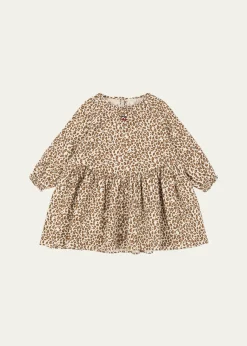 Konges SlojdGirl's Coco Leopard-Print Dress, Size 9M-10