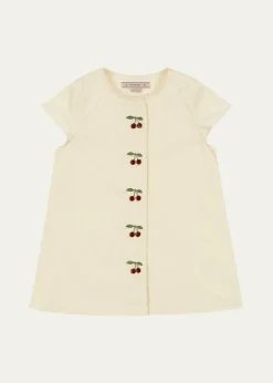 Konges SlojdGirl's Evia Cherry Embroidered Organic Cotton Dress, Size 18M-10