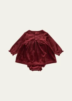 Konges SlojdGirl's Jingle Velvet Romper Dress, Size 3M-3