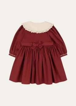 Konges SlojdGirl's Lace-Collar Organic Cotton Dress, Size 18M-10