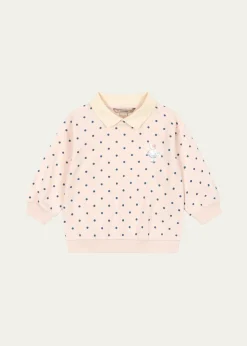 Konges SlojdGirl's Spotty Long-Sleeve Polo Shirt, Size 12M-8Y