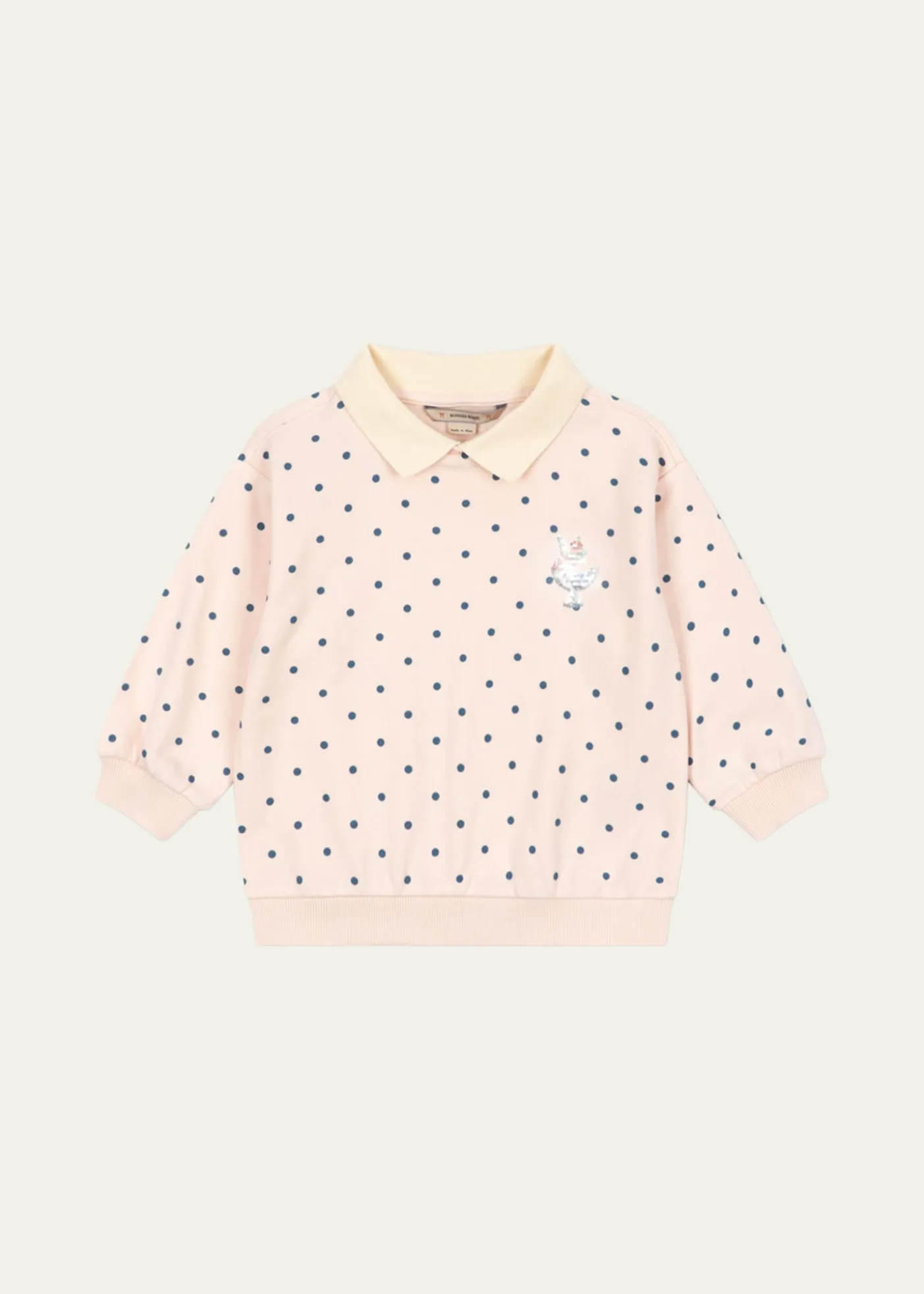 Konges SlojdGirl's Spotty Long-Sleeve Polo Shirt, Size 12M-8Y