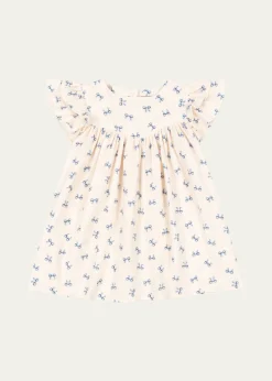 Konges SlojdGirl's Coco Bow-Print Dress, Size 9M-10