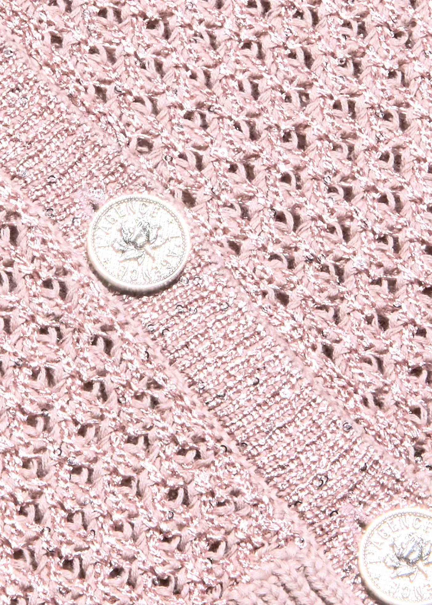 L'AgenceBlanca Sequined Knit Cardigan