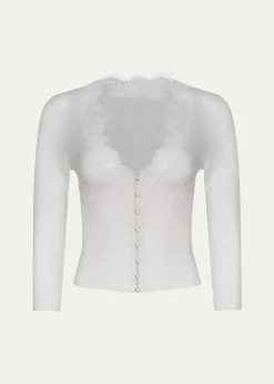 L'AgenceEluna Lace-Trim Cardigan