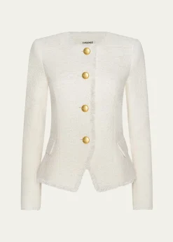 L'AgenceNerina Collarless Tweed Blazer