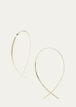 LanaFlat 14K Upside Down Hoop Earrings