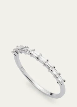 Lana14K Gold Baguette Diamond Half Eternity Band Ring