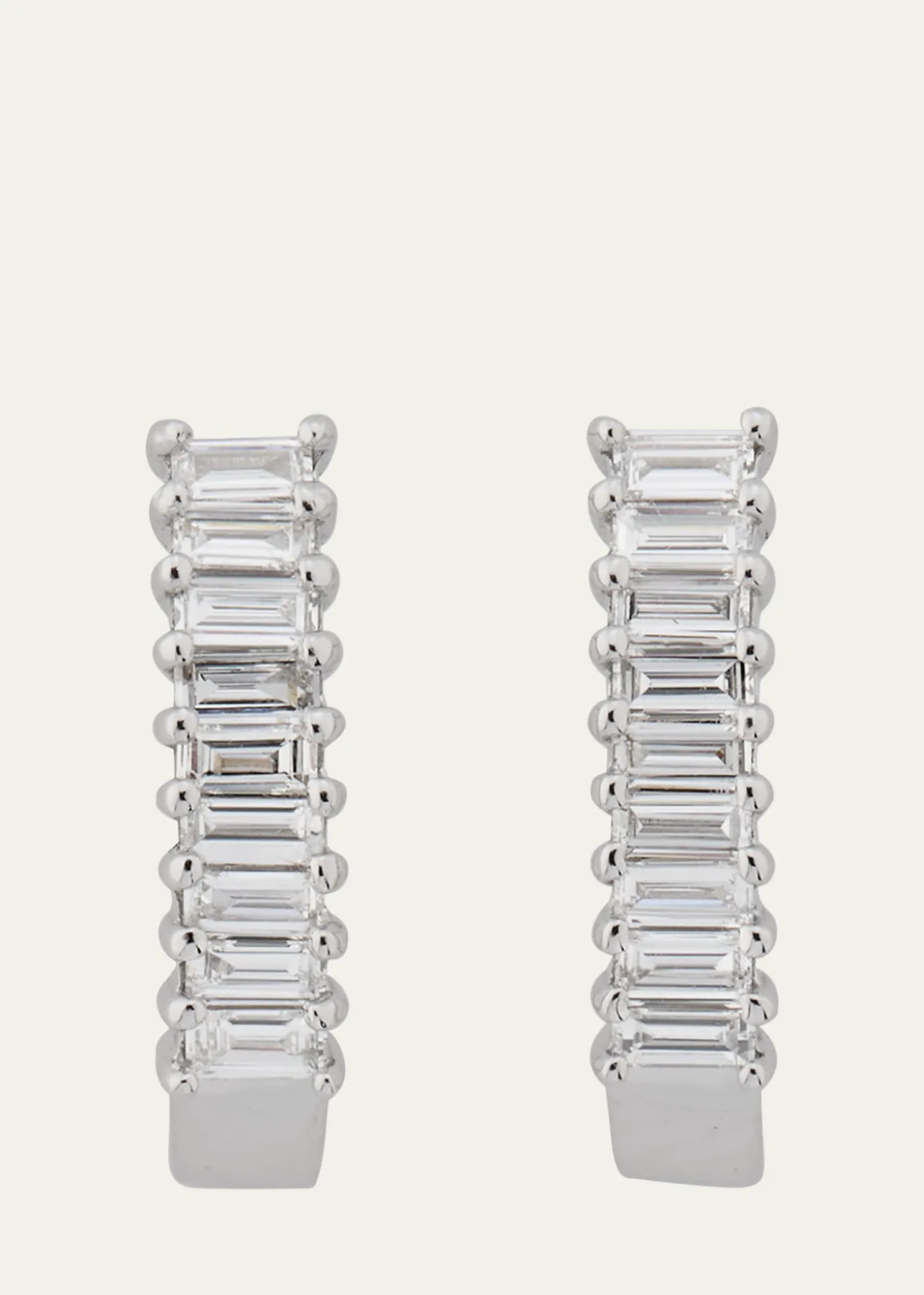 Lana14K Gold Baguette Diamond Huggie Earrings, 0.5 tcw
