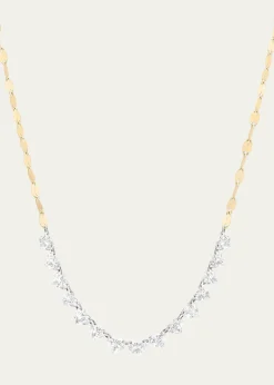Lana14K Gold Diamond Heart Tennis Necklace