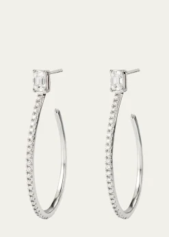 Lana14K Gold Flawless Diamond Teardrop Hoop Earrings, 35mm