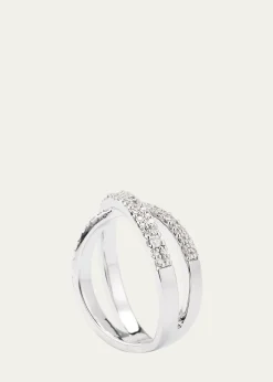 Lana14K Gold Flawless Diamond Vanity Crisscross Ring