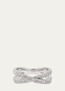 Lana14K Gold Flawless Diamond Vanity Crisscross Ring