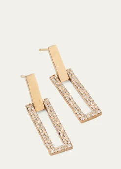 Lana14K Gold Flawless Open Tag Earrings