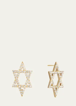 Lana14K Gold Flawless Star of David Stud Earrings