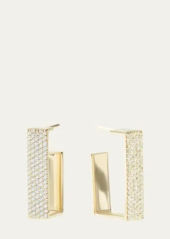 Lana14K Gold Flawless Vanity Diamond Geometric Hoop Earrings