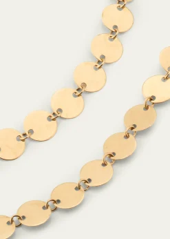 Lana14K Gold Laser Disc Duo Chain Necklace