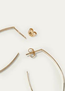Lana14K Gold Small Flat Blake Hoop Earrings