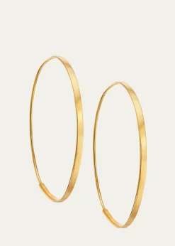 Lana14K Gold Small Flat Magic Hoop Earrings