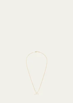Lana14K Gold Small Flawless Malibu Diamond Initial Necklace, A-Z
