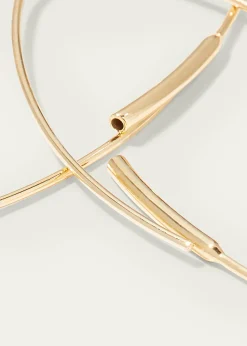 Lana14K Gold Small Oval Magic Hoop Earrings with Diamonds
