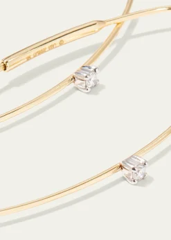 Lana14K Gold Small Oval Magic Hoop Earrings with Diamonds