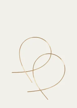 Lana14K Gold Small Upside Down Hoop Earrings